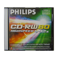 CDRW Philips Lacrado 80min/700MB (12x)