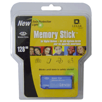 Cartão de Memória Memory Stick LEXAR 128MB - MagicGate