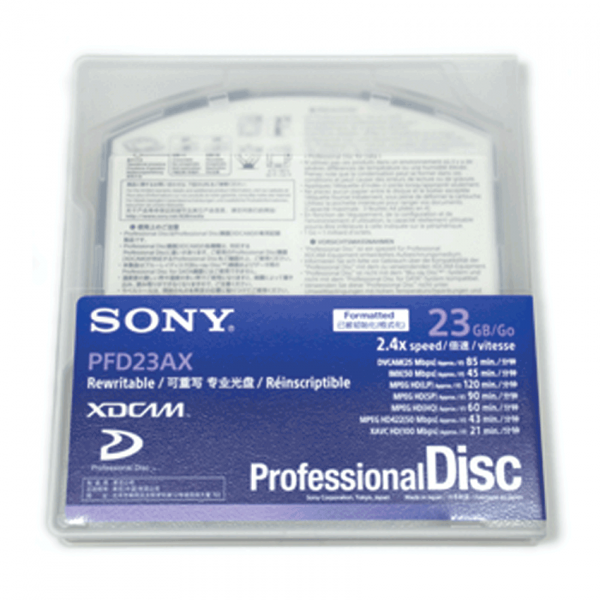 XDCAM Sony 23GB (Professional Disc) - 2.4x (I)