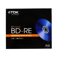 Blu-ray Disc Regravável TDK Lacrado 25GB (1x-2x) - BD-RE