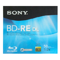 Blu-ray Disc Regravável Sony Lacrado 50GB (1x-2x) - BD-RE DL